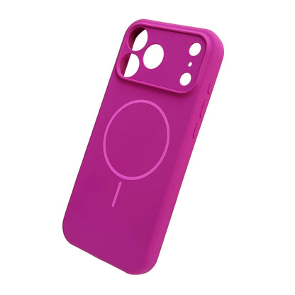 Apple iPhone 17 Pro Max Case - Magenta - Liquid Silicone MagSafe Back Cover