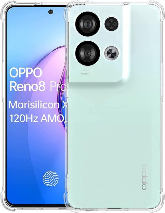 Oppo Reno 8 Pro Hoesje - Transparant - Anti-Shock Back Cover