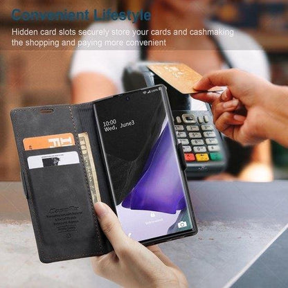 Samsung Galaxy Note20 Hoesje - Zwart - Dunne Bookcase