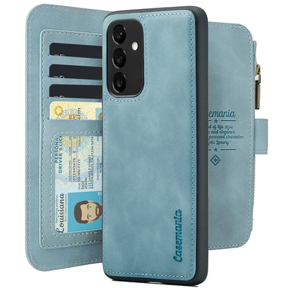 Samsung Galaxy A35 5G Hoesje - Aqua Blue - 2 in 1 Bookcase met Rits