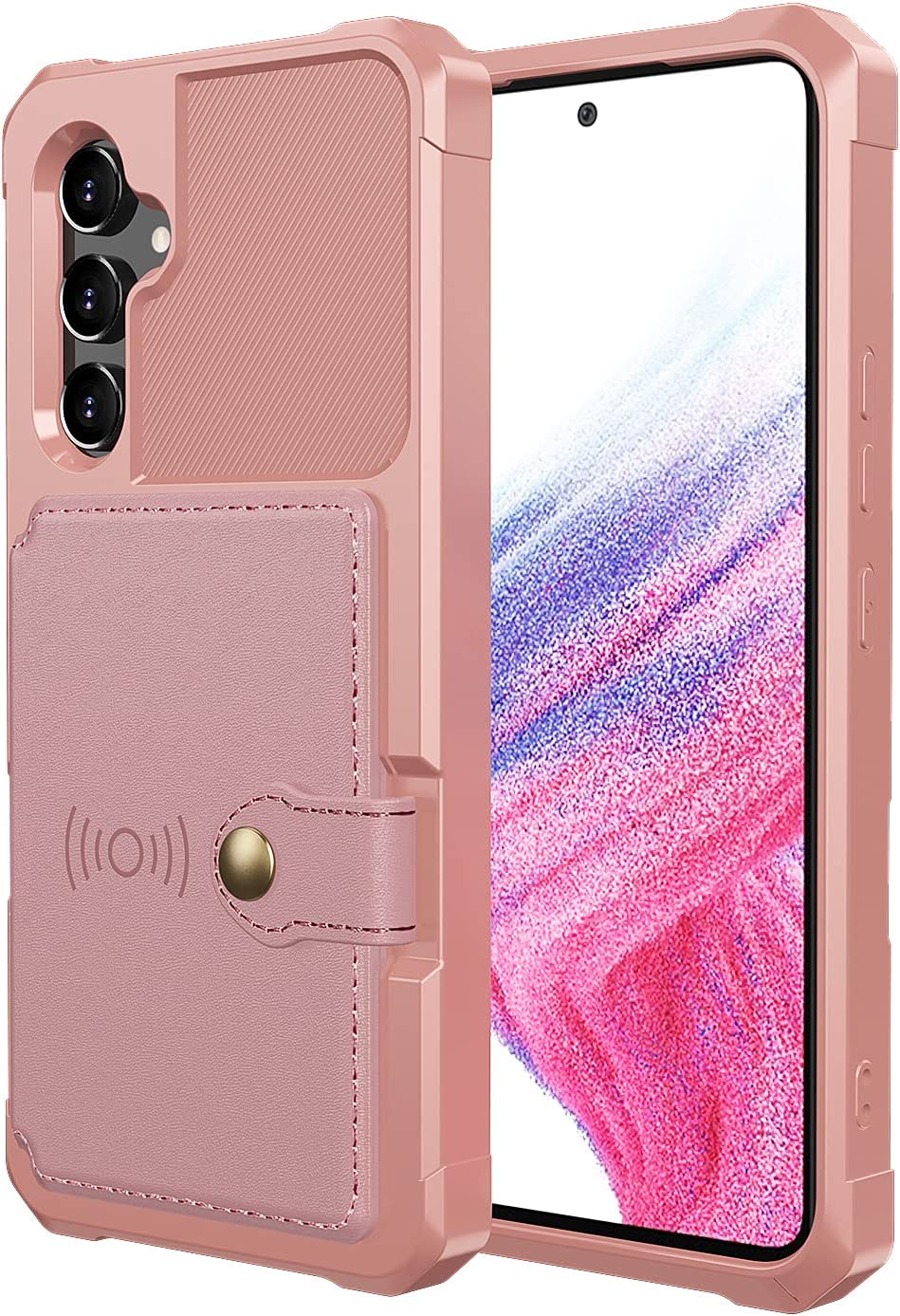 Samsung Galaxy A14 Hoesje - Rosegoud - RFID Back Cover