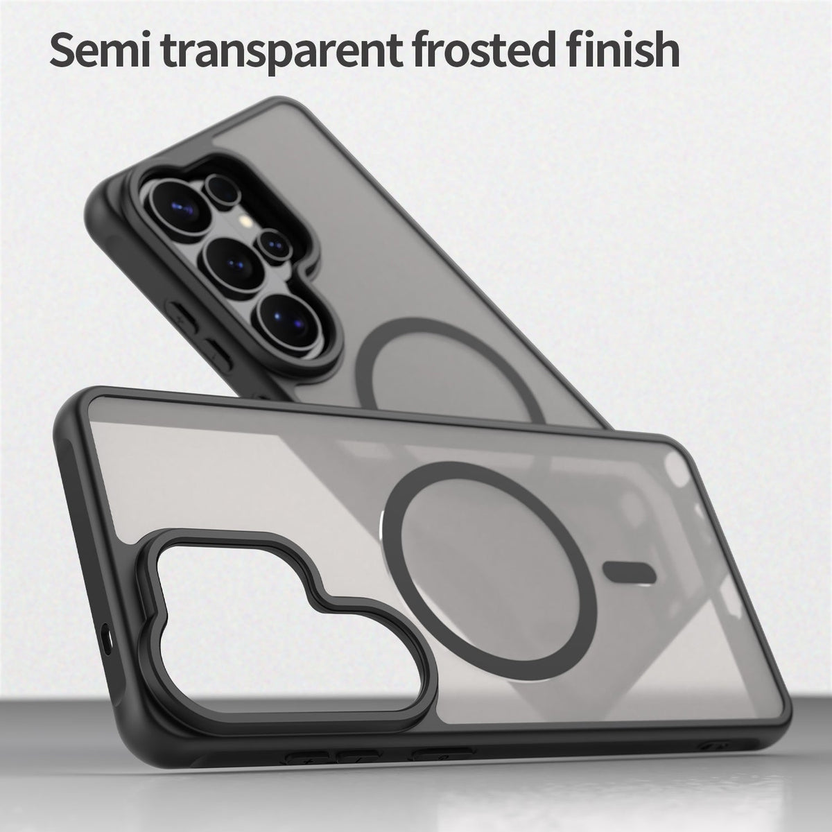 Samsung Galaxy S26 Ultra Hoesje - Grijs - Matte Armor MagSafe Back Cover met Valbescherming