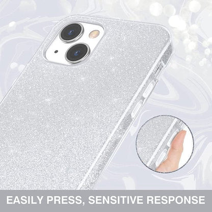 iPhone 13 Mini Case - Silver - Glitter Back Cover