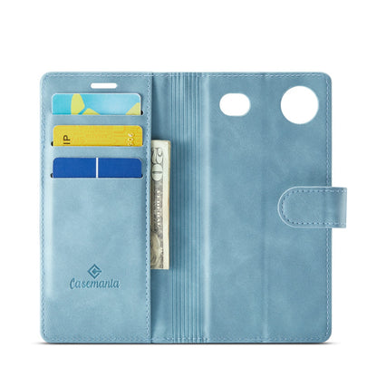 Apple iPhone Air Hülle - Aqua Blue - Luxus-2-in-1-MagSafe-Klapphülle mit Kartenfach