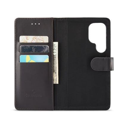 Samsung Galaxy S24 Ultra Case - Charcoal Gray - Genuine Leather 2-in-1 Wallet Case
