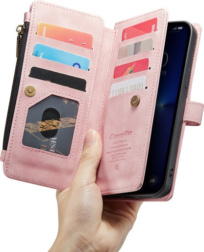 Apple iPhone 13 Pro Max Hoesje - Pale Pink - Luxe Bookcase met Rits