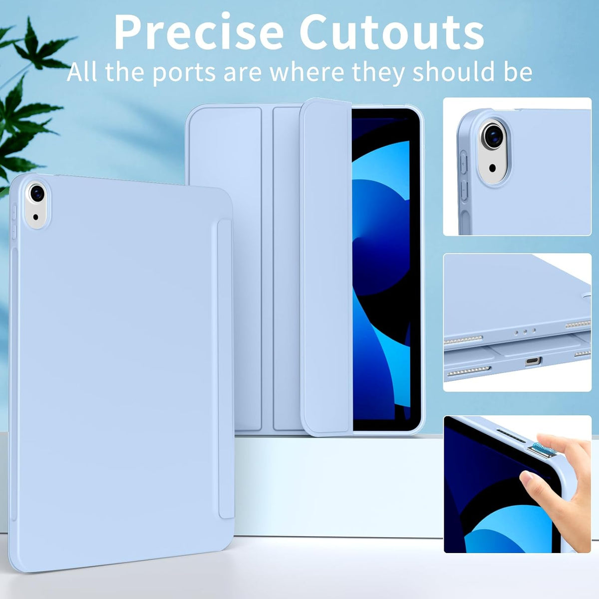 iPad Air 10.9 inch Tablethoes - Licht Blauw - Smart Cover