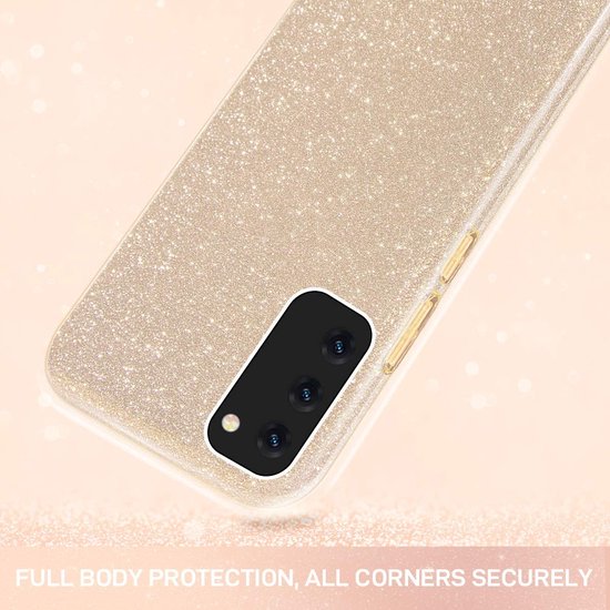 Samsung Galaxy A03 Hülle - Gold - Glitzer-Backcover