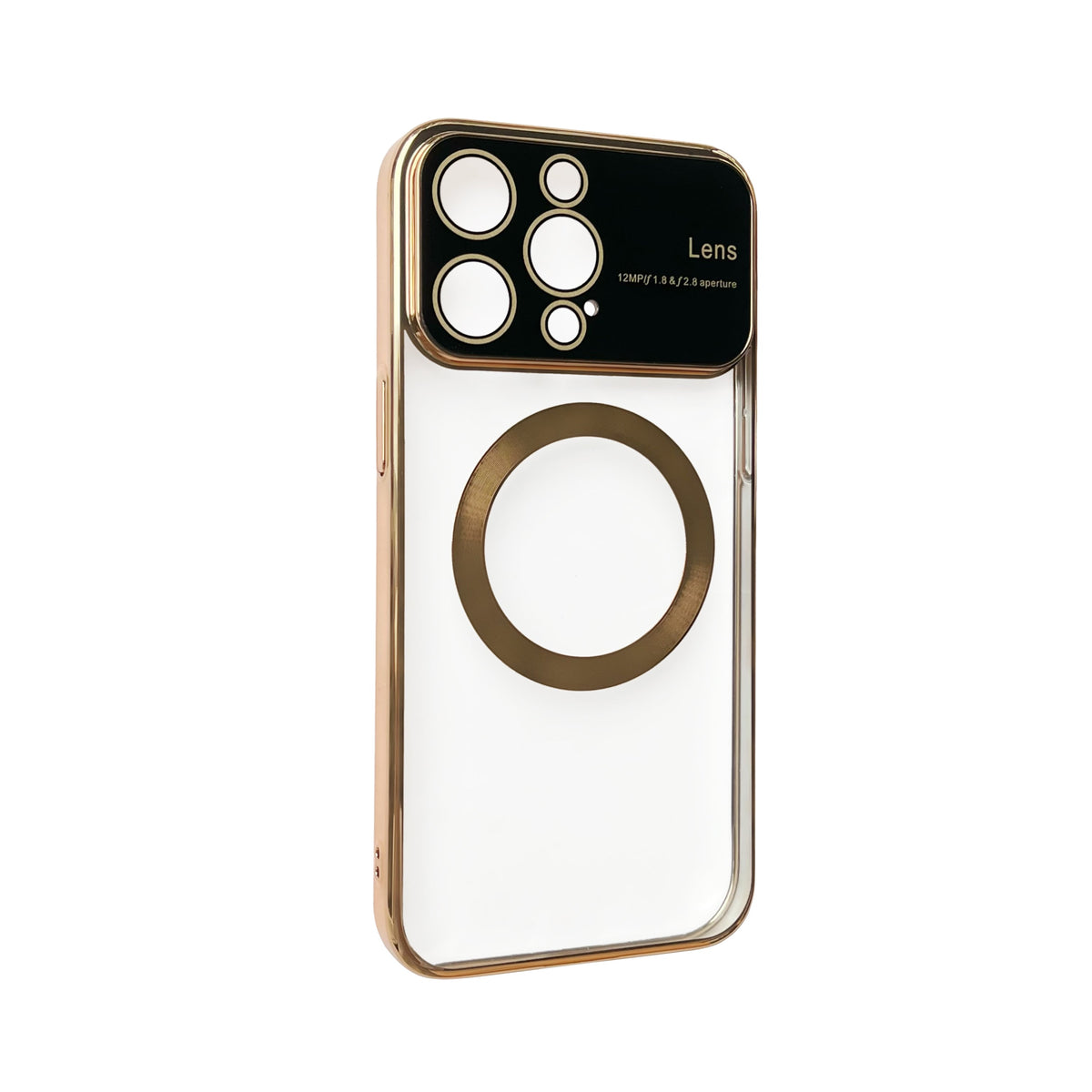 Apple iPhone 15 Pro Hoesje - Goud - Siliconen MagSafe Back Cover met Camerabescherming