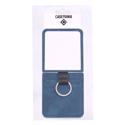 Samsung Galaxy Z Flip 7 Hoesje - Navy Blue - Ring Kickstand Back Cover