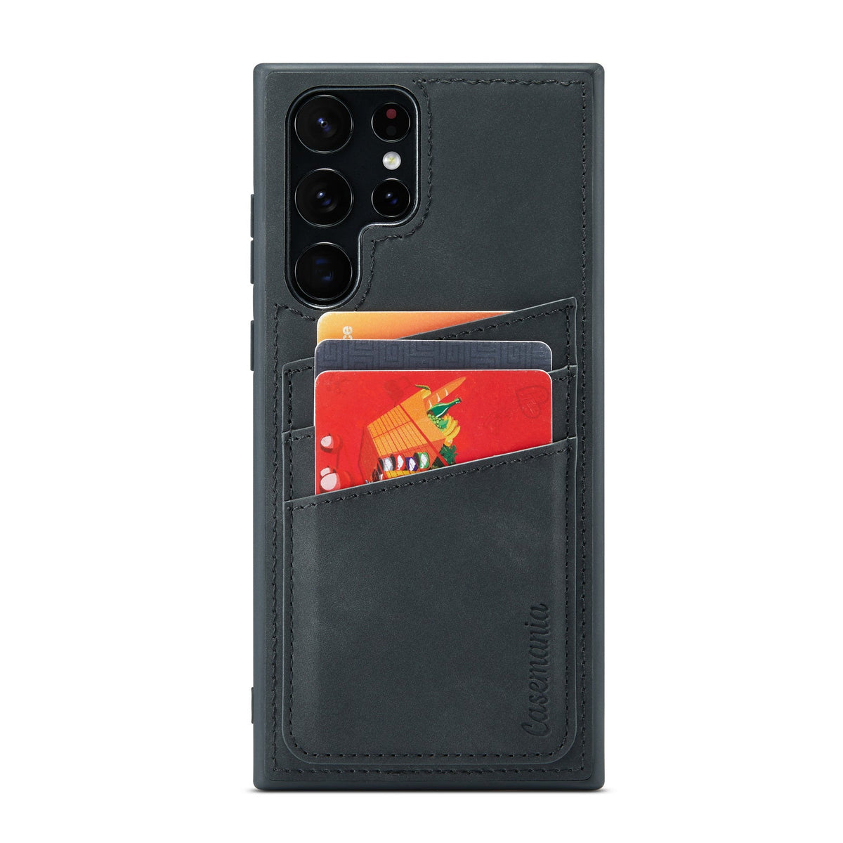 Samsung Galaxy S24 Ultra Hoesje - Charcoal Gray - Back Cover met Pasjeshouder
