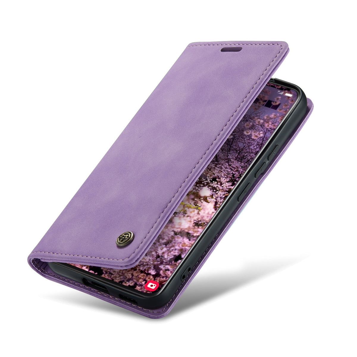 Samsung Galaxy S24 Hoesje - Bright Lila - Dunne Bookcase