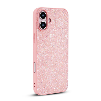 iPhone 16 Plus Hoesje - Roze - Diamant Glitter Back Cover