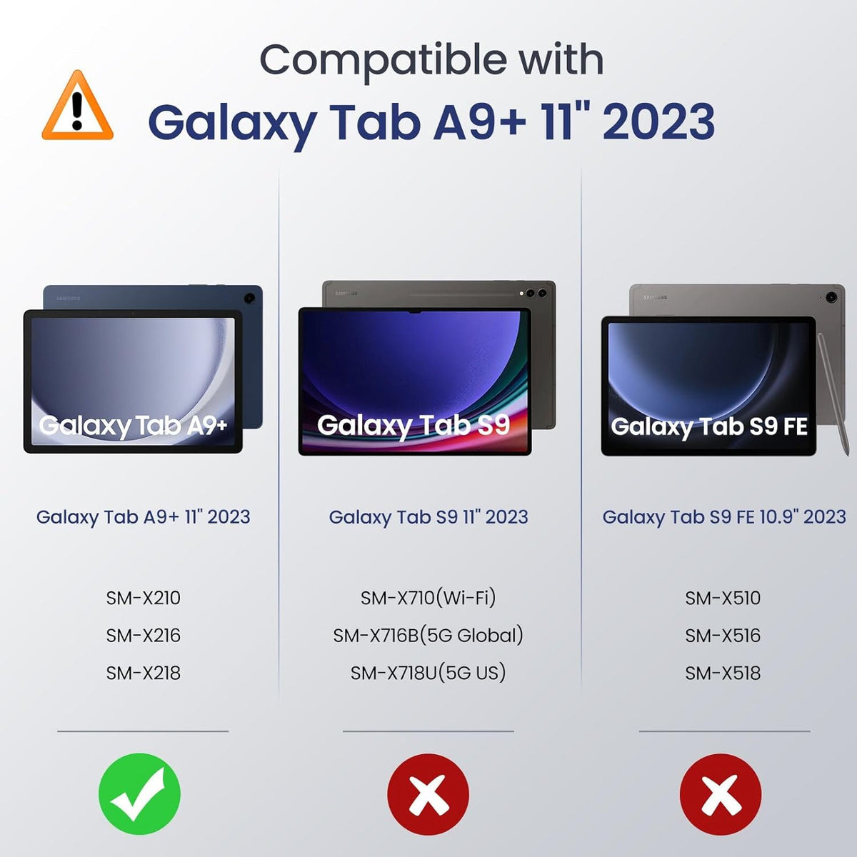 Samsung Galaxy Tab A9 Plus Tablethoes - Rood - Smart Cover