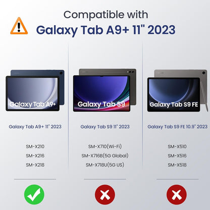 Samsung Galaxy Tab A9 Plus Tablethoes - Rood - Smart Cover