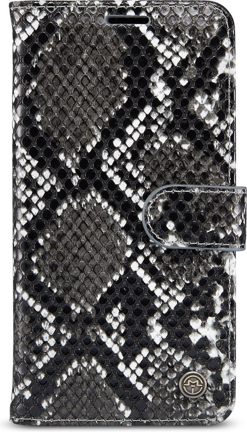 Apple iPhone X/10 Case - Black - Snake Print Flip Case