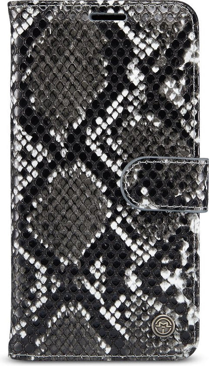 Apple iPhone X/10 Case - Black - Snake Print Flip Case
