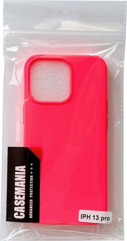 Coque iPhone 13 Pro - Rose Néon - Étui arrière en silicone résistant