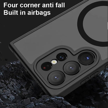 Samsung Galaxy S22 Ultra Hoesje - Zwart - Matte Armor MagSafe Back Cover