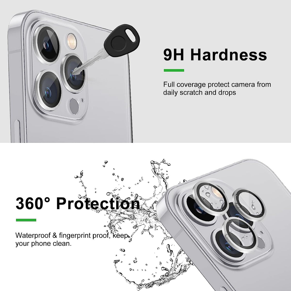 Apple iPhone 14 Pro Lens Protector - Zilver - 1 Stuk