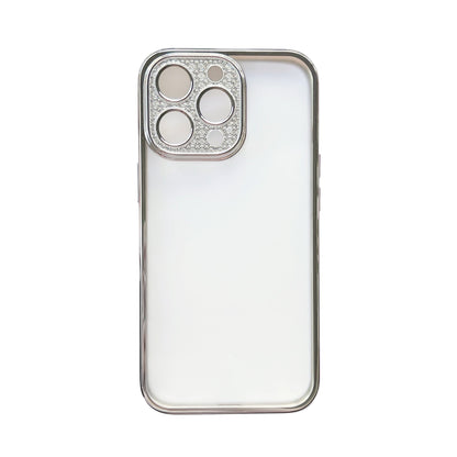Apple iPhone 13 Pro Hülle - Silber - Transparentes Glitzer-Backcover mit Kameraschutz