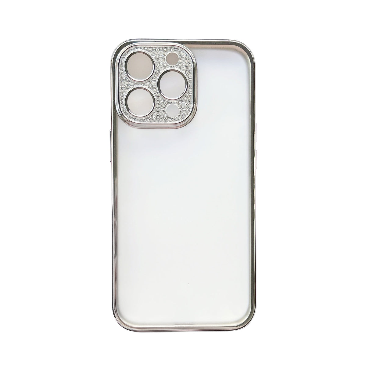 Apple iPhone 12 Pro Case - Silver - Glitter Back Cover