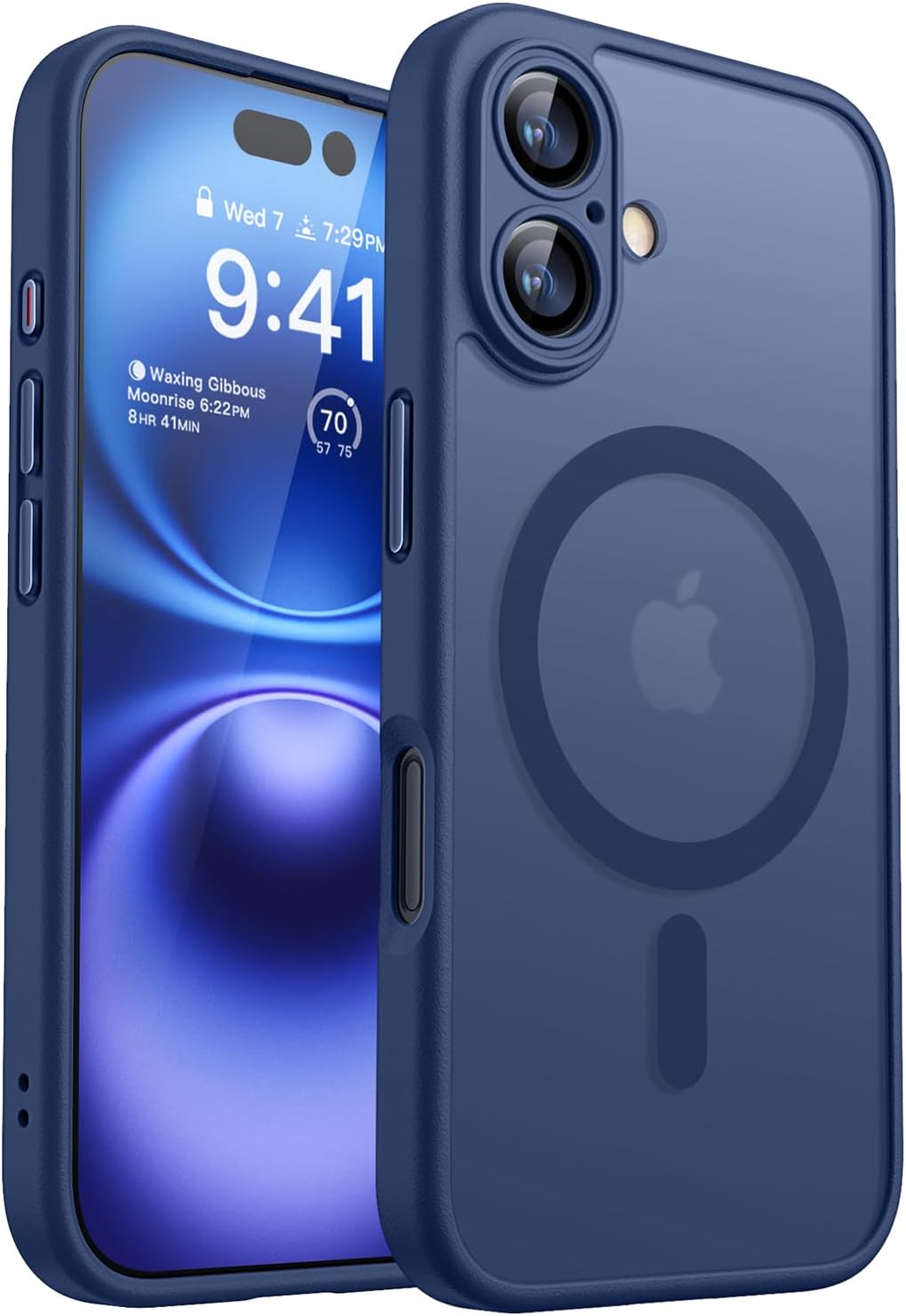 Apple iPhone 16 Plus Case - Dark Blue - Matte Armor MagSafe Back Cover