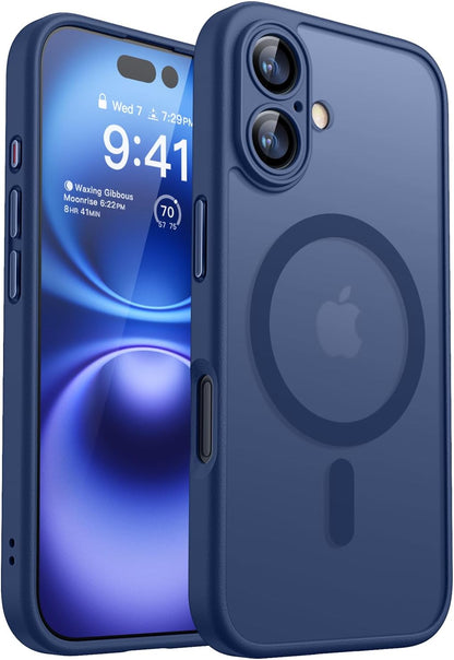 Apple iPhone 16 Plus Case - Dark Blue - Matte Armor MagSafe Back Cover