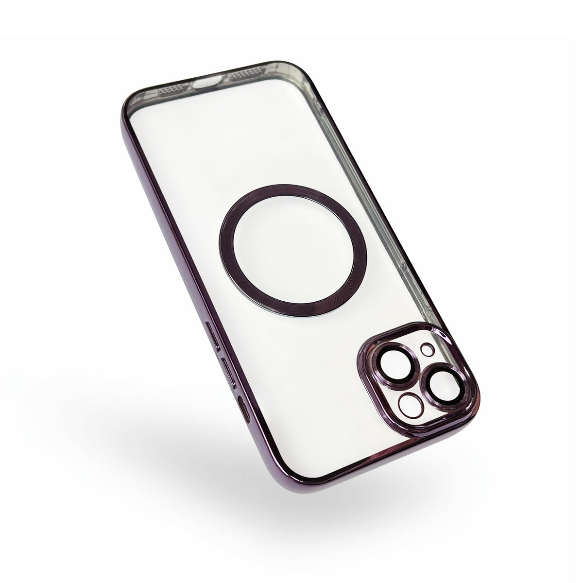 Apple iPhone 15 Plus Hoesje - Paars - Hybrid Siliconen MagSafe Back Cover