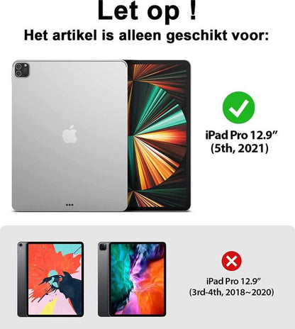 Apple iPad Pro 12.9 (2021) Tablethoes - Roze - Smart Cover