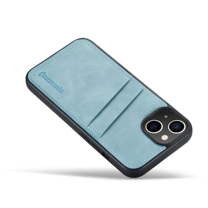 Apple iPhone 14 Plus Hoesje - Aqua Blue - Back Cover met Pasjeshouder