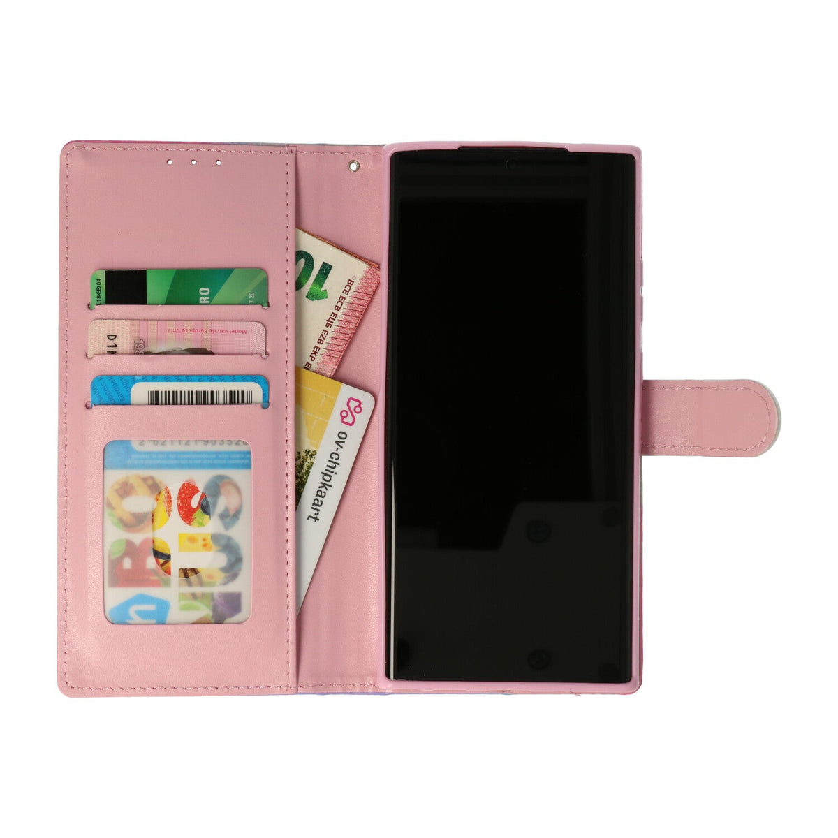 Samsung Galaxy S24 Hoesje - Bloemen en Vlinders - Portemonnee Bookcase