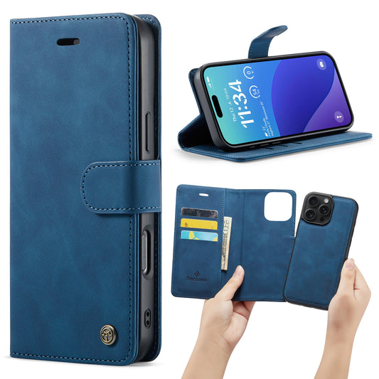 Apple iPhone 16 Pro Max Hülle - Navy Blue - 2-in-1 Klapphülle mit Kartenfach