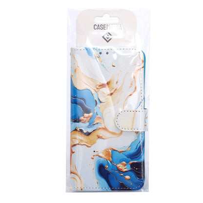 Samsung Galaxy A26 Hoesje - Blauw - Marmer Portemonnee Bookcase