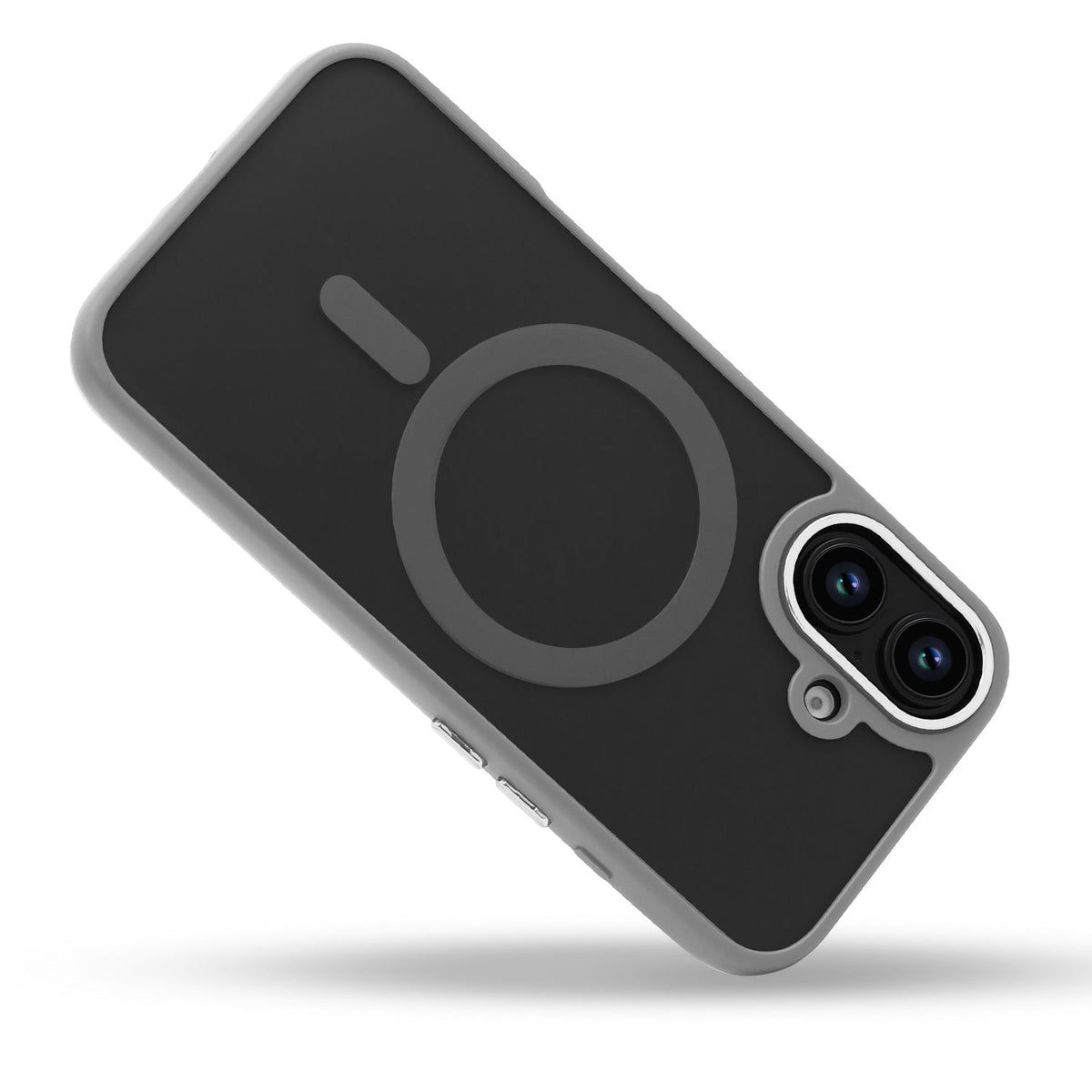 iPhone 16 Plus Hoesje - Grijs - Matte Armor MagSafe Back Cover