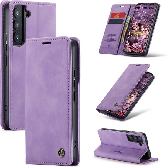 Samsung Galaxy S22 Plus Hoesje - Bright Lila - Dunne Bookcase