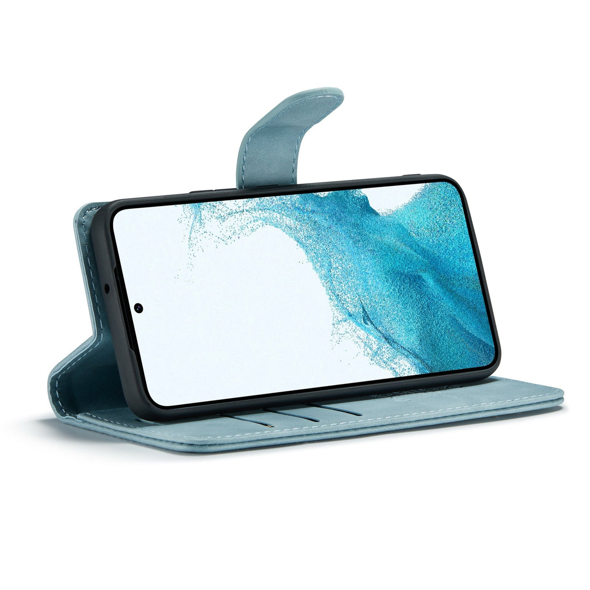 Samsung Galaxy S24 Plus Case - Aqua Blue - 2-in-1 Wallet Case