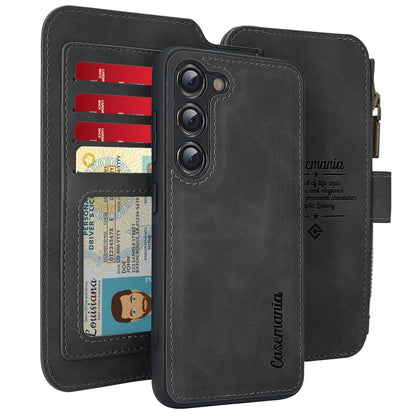 Samsung Galaxy S25 Plus Hoesje - Charcoal Gray - 2 in 1 Bookcase met Rits