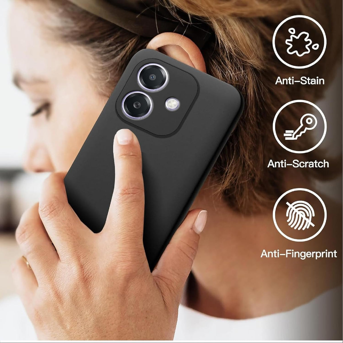 Coque Oppo A60 - Noir - Étui arrière en silicone