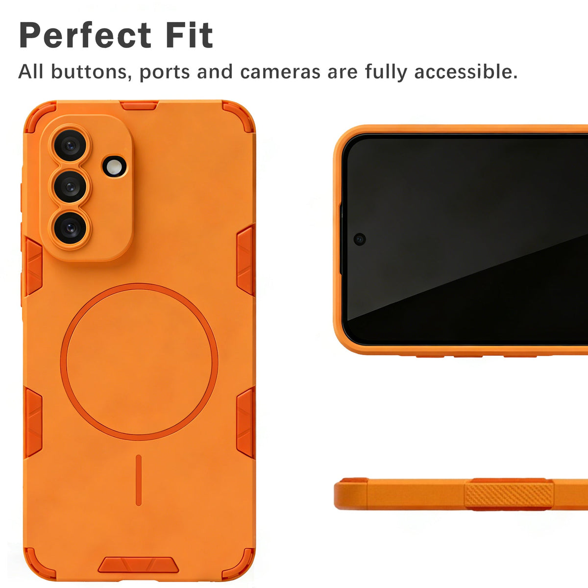 Samsung Galaxy A57 Hoesje - Matte Oranje - Frosted Matte Hardcase MagSafe Back Cover