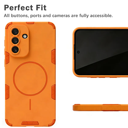 Samsung Galaxy A57 Hoesje - Matte Oranje - Frosted Matte Hardcase MagSafe Back Cover