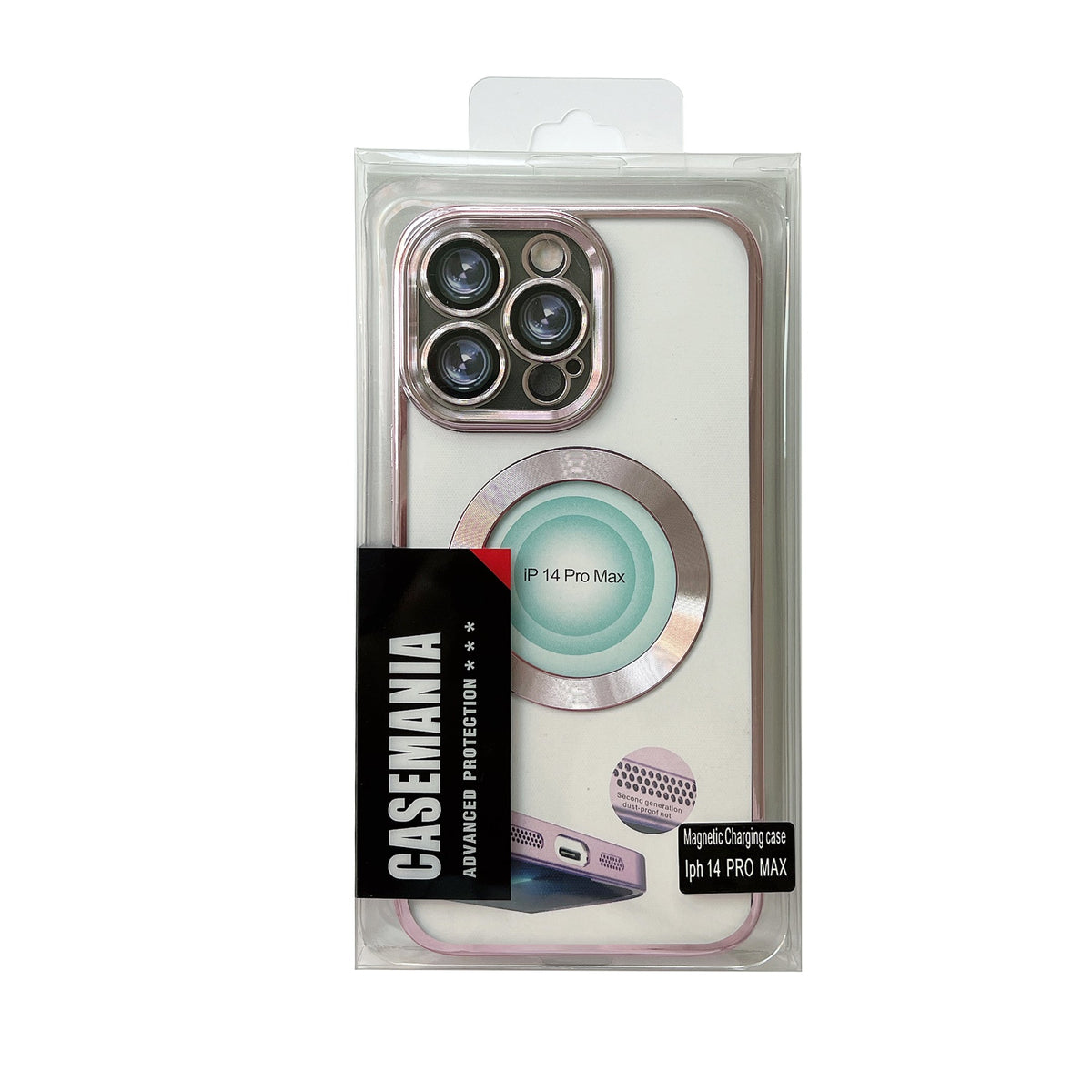 Apple iPhone 14 Pro Max Hoesje - Roze - Hybrid Siliconen MagSafe Back Cover