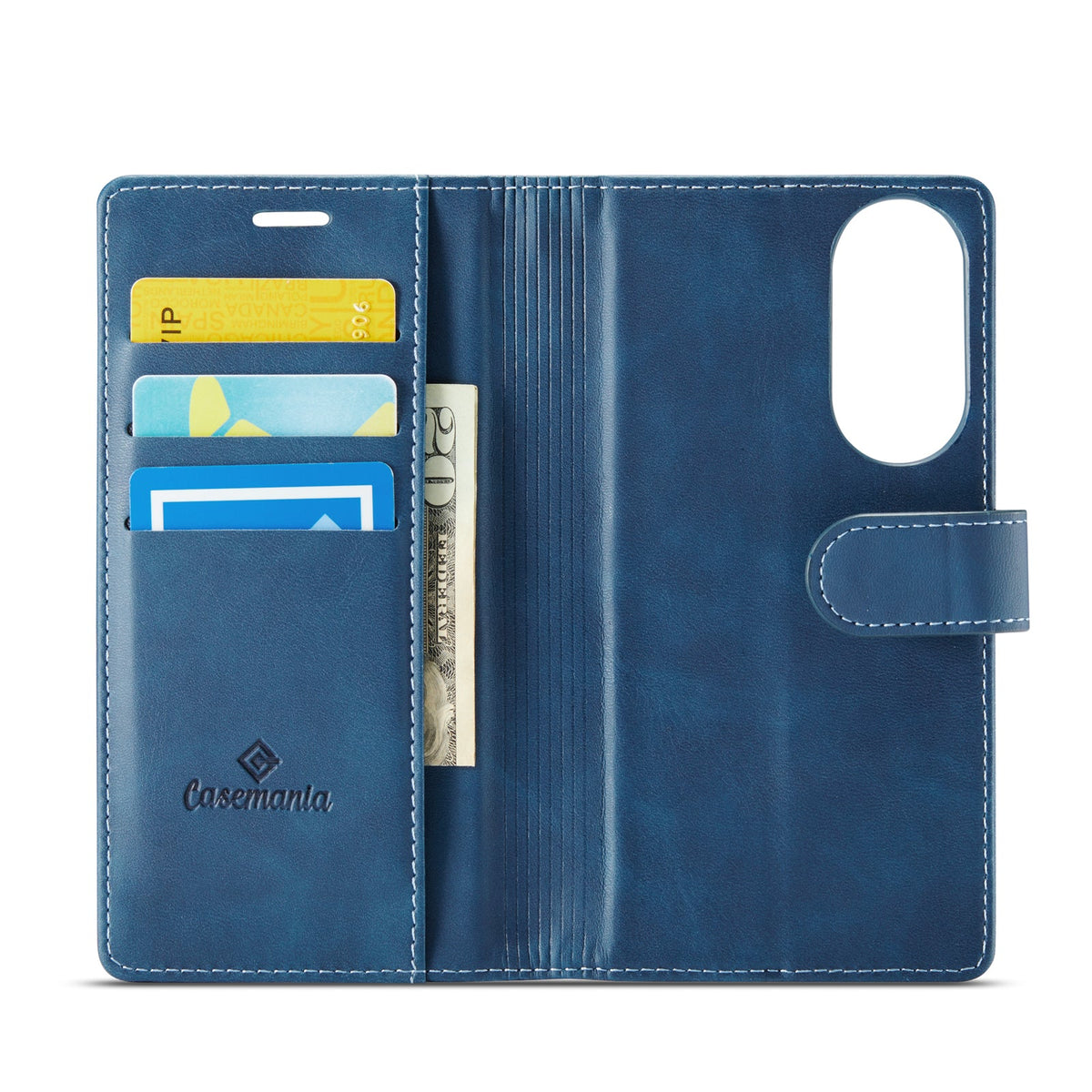 Samsung Galaxy S25 Edge Hoesje - Navy Blue - Luxe 2 in 1 MagSafe Bookcase