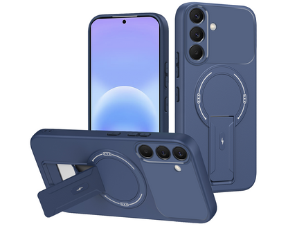 Samsung Galaxy A57 Hoesje - Donker Blauw - Siliconen MagSafe Back Cover