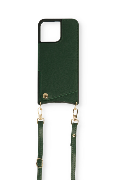 iPhone 14 Plus Hoesje - Groen - Back Cover met Pols Bandje