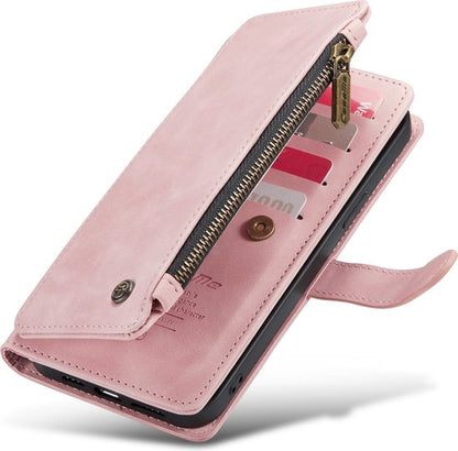 Apple iPhone 13 Pro Hoesje - Pale Pink - Luxe Bookcase met Rits