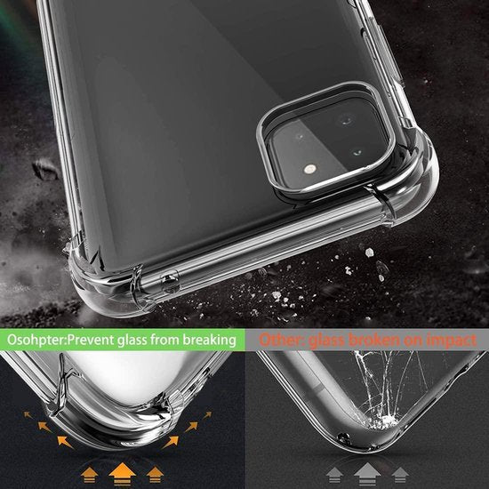Samsung Galaxy A22 5G Hoesje - Transparant - Anti-Shock Back Cover