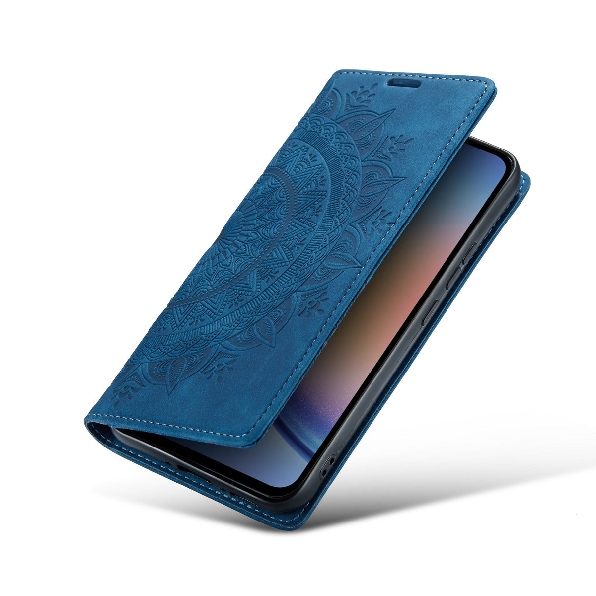 Samsung Galaxy A34 5G Hoesje - Navy Blue - Mandala Dunne Back Cover