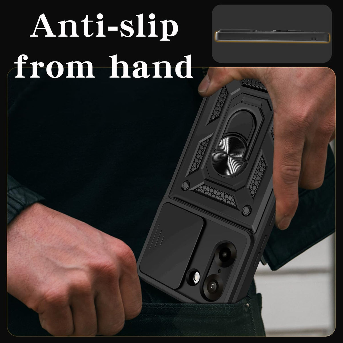 OnePlus Nord CE5 Hoesje - Zwart - Armor Kickstand Back Cover