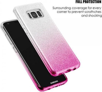 Samsung Galaxy S8 Hülle - Rosa - Glitzer Backcover